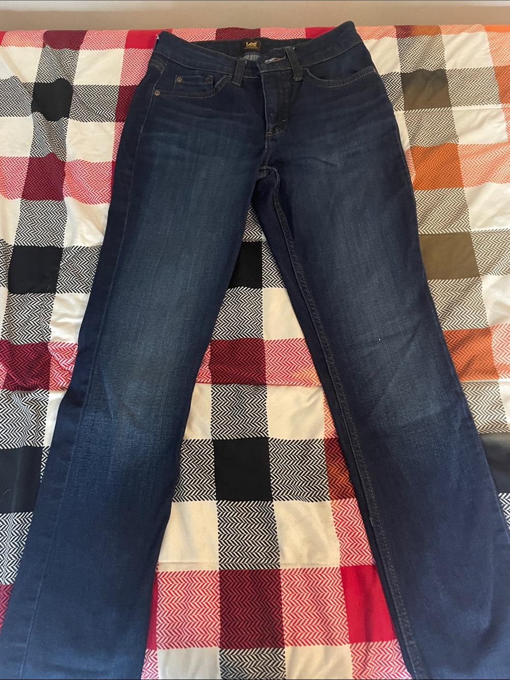 Lee Women's Dark Mid rise Straight Leg Jeans - Picture 3 of 11
